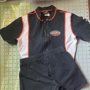 Harley-Davidson Kids Matching Set - Black, White, and Orange